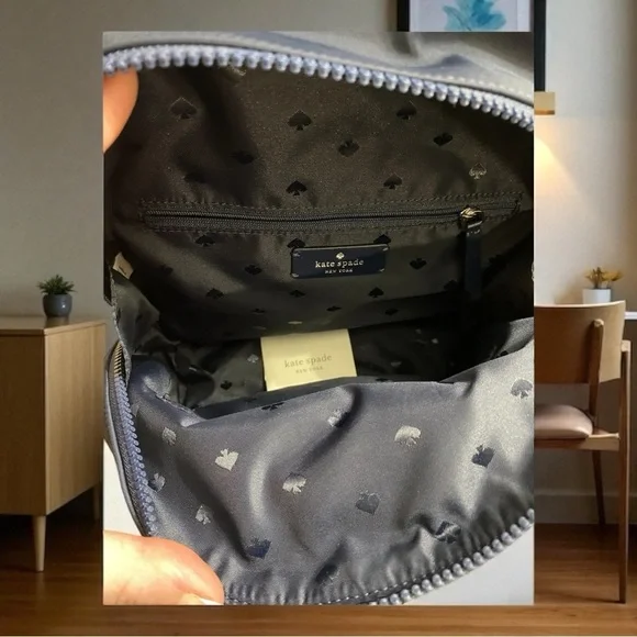 kate spade Blue Nylon Quilted Backpack Durable and Stylish